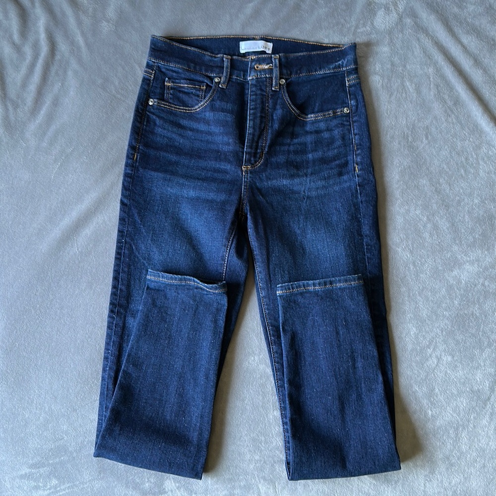 Loft dark wash skinny jeans